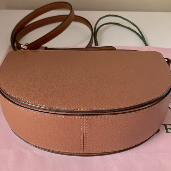❌SOLD ❌♠️ Kate Spade Luna Crescent Flap Crossbody Bag Leather Warm Gingerbread - Picture 7 of 13